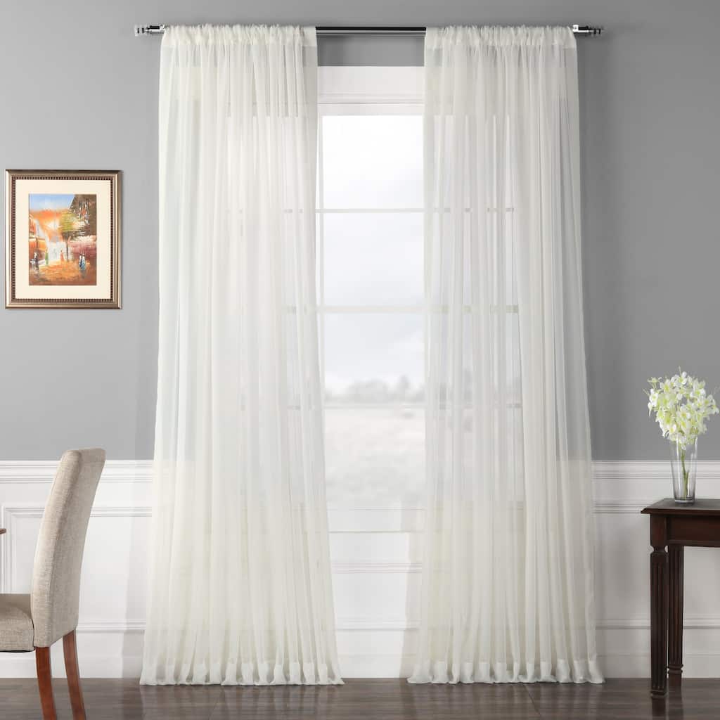 Exclusive Fabrics Signature Extra Wide Sheer Curtains (1 Panel)