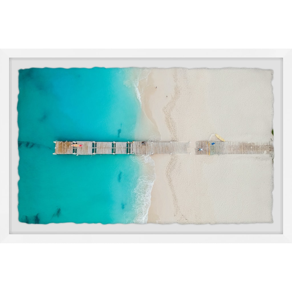 'Sea Dock' Framed Painting Print