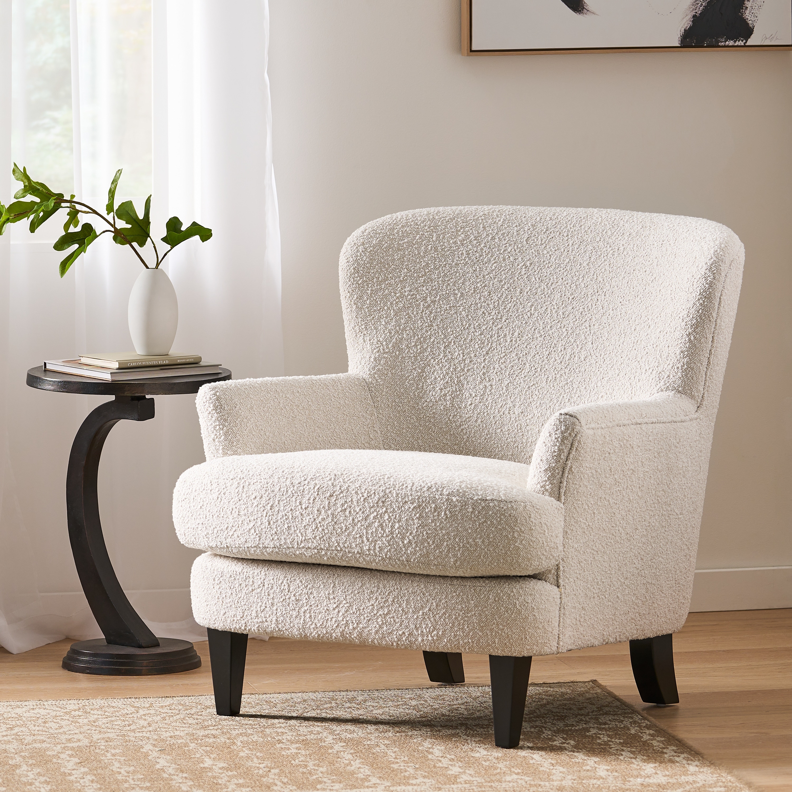 Upholstered club chair and ottoman store