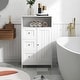 Modern Bathroom Standing Storage Cabinet with 3 Drawers and 1 Door ...
