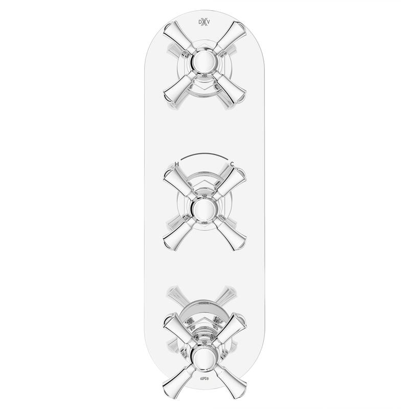 DXV Oak Hill 3-Handle Slim Valve with Cross Handles
