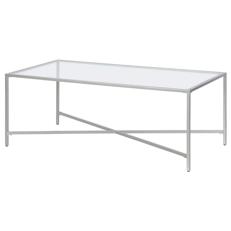 Henley 48'' Wide Rectangular Coffee Table with Glass Top