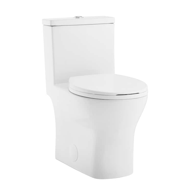 Interlaken Iii One-Piece Round Toilet Vortex Dual-Flush 0.95/1.26 Gpf - 25.4" x 13.95" 28.75"