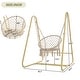 preview thumbnail 6 of 5, Swing Chair Handmade Macrame Swing Hammock Chair with Stand
