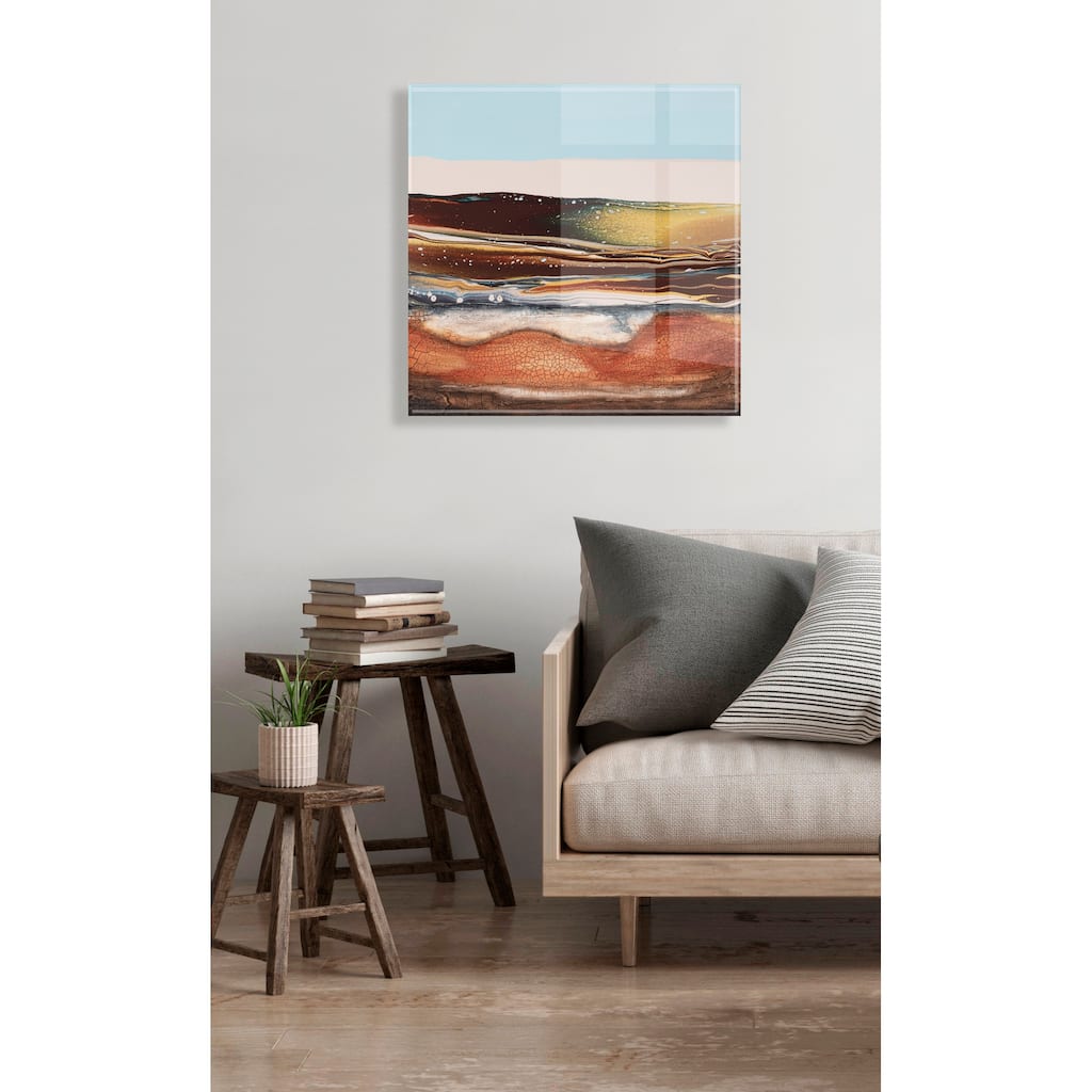 Kate and Laurel Sonoran Desert Floating Acrylic Art by Xizhou Xie