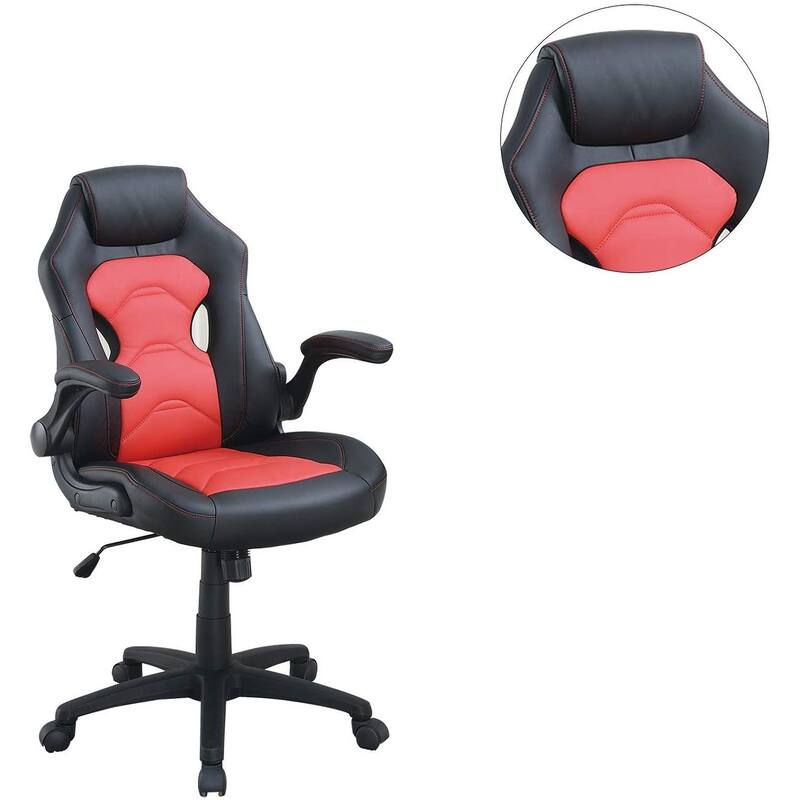 Modern Upholstered Office Chair with Adjustable Height & Cushioned Comfort for Gaming & Work
