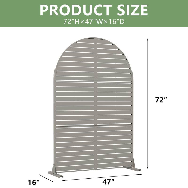 Dovelina 6ft.Outdoor Freestanding Metal Privacy Screen Decorative Garden Fence - 72"x47"
