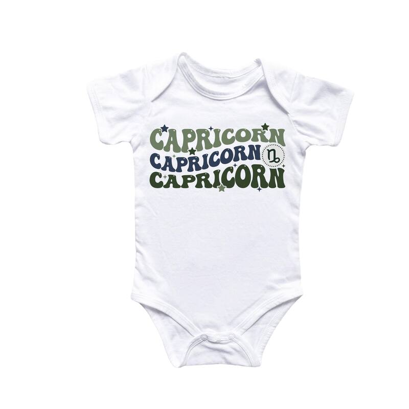 Capricorn Zodiac - Baby Boy Girl Clothes Infant Bodysuit Funny Cute Newborn - Natural - Newborn