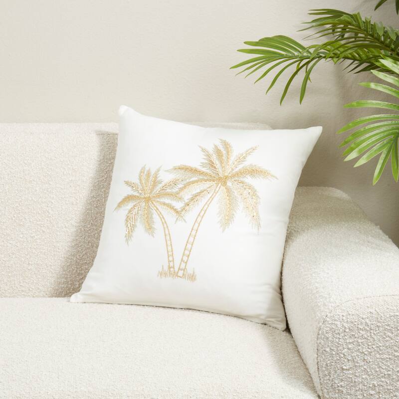 Palm Trees Throw Pillow