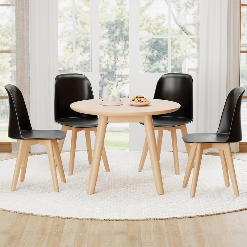 Gymax Modern Dining Chairs Set of 4 Armless Kitchen Chairs 330 LBS