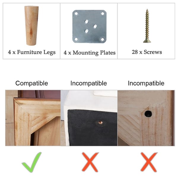 Shop 6 Wood Furniture Leg Chair Desk Feet Round Leg Replacement Set Of 4 4pcs On Sale Overstock 28766333