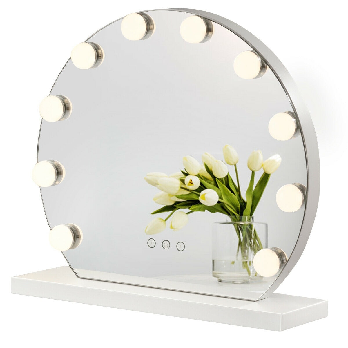 mirror makeup with lights