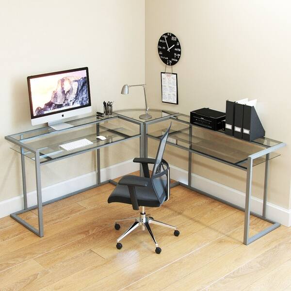 Shop Ryan Rove Belmac 3 Pc L Shaped Computer Desk Home Office