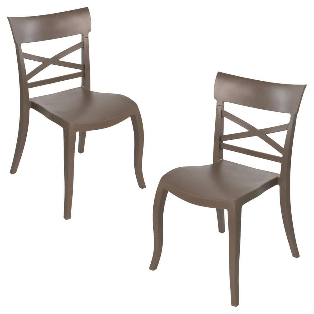 Furnish Theory X-Terra S Indoor/Outdoor Stackable Anti-UV Glass Fiber-Reinforced Polypropylene Dining Side Chairs (Set of 2)