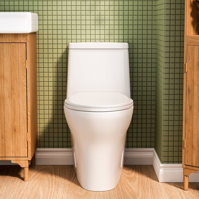 One-Piece Elongated Toilet, Energy-saving Toilet with 1000g MaP, ADA Height Toilet - N/A