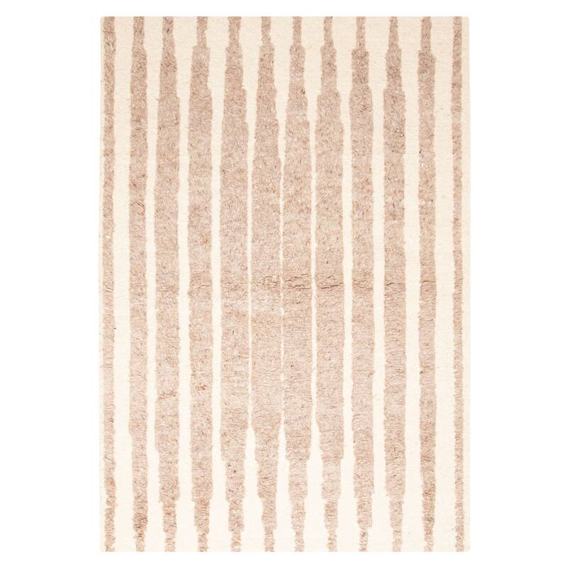 ECARPETGALLERY Braid weave Sienna Tan Wool Rug - 5'3 x 7'9
