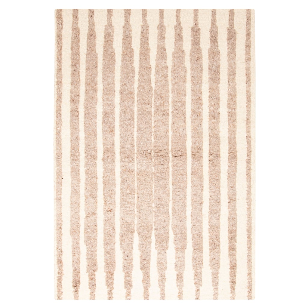 ECARPETGALLERY Braid weave Sienna Tan Wool Rug - 5'3 x 7'9