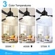 preview thumbnail 19 of 93, 48"/52"/60"/72" Modern Black LED Ceiling Fan with Light Remote (3/5/6/8/12 Reversible Blades)