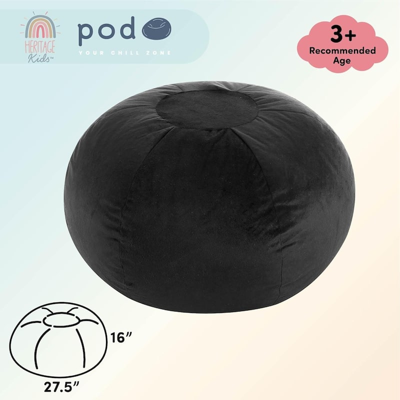 Heritage Kids Pod Round Back Kids Bean Bag Chair