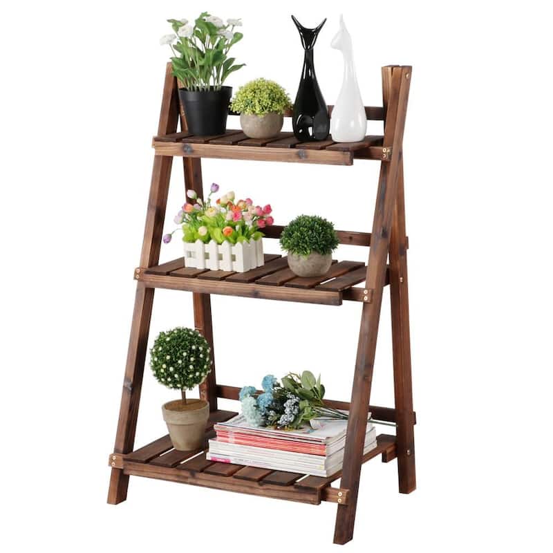 Yaheetech 36.5in Flower Plant Display Stand for Balcony Patio Yard
