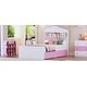 preview thumbnail 17 of 34, Twin Size Wooden House Bed Frame - Headboard Storage Shelf and 2 Built-In Drawers