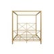 preview thumbnail 5 of 12, Avenue Green Rosemarie Goldtone Metal Canopy Bed