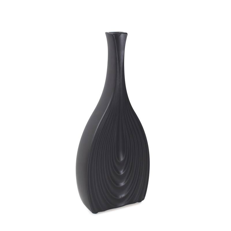Allan Andrews Tapered Matte Black Ceramic Onion Vase Collection