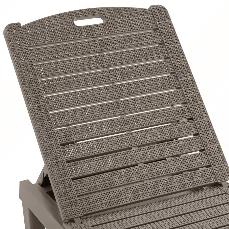 2-Piece Outdoor Chaise Lounges with Adjustable Backrest