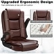 preview thumbnail 7 of 19, BOSSIN Big and Tall Office Chair Ergonomic High Back Computer Adjustable Height Leather Executive Chair with Padded Flip-up Arms