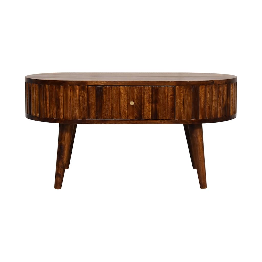 Artisan Furniture Chestnut Solid Wood Stripe Chestnut Coffee Table