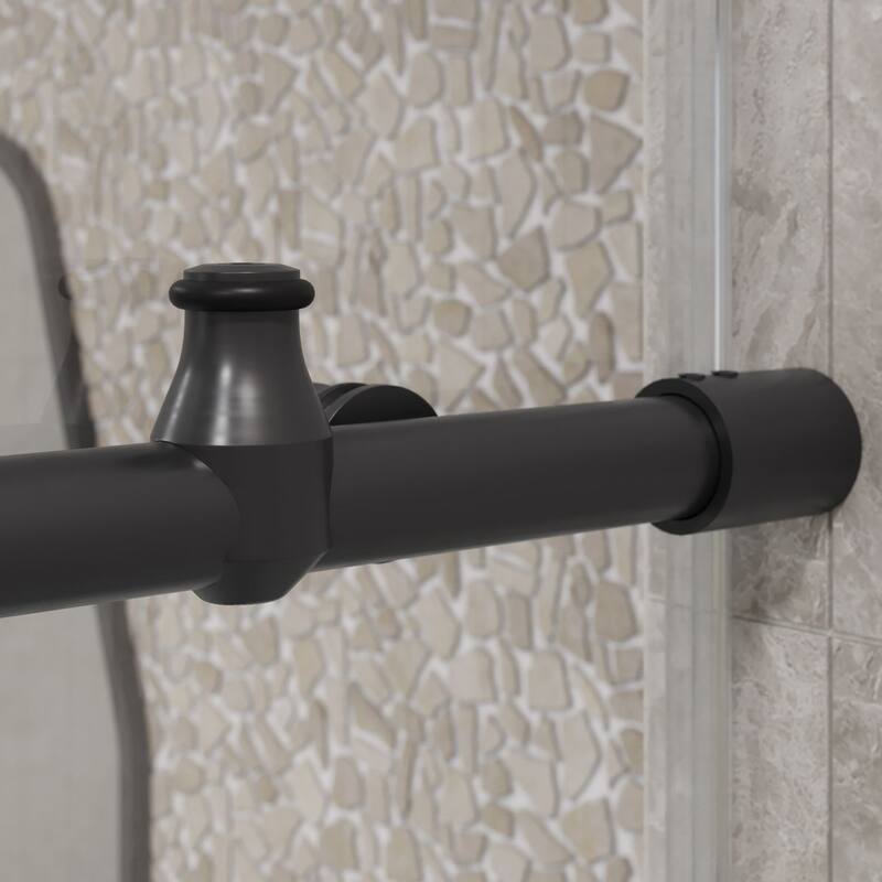 Seawin Hugo 56 - 60 x 78 inches Frameless Sliding Shower Door 3/8 in. (10 mm) Clear Tempered Glass with NanoShield Coating