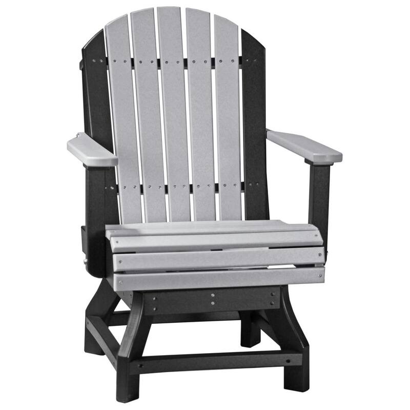 Set of 4 Poly Lumber Adirondack Swivel Chairs