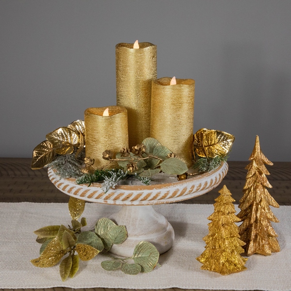 Gold led pillar candles online