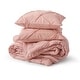 preview thumbnail 16 of 31, 3 Piece Reversible Pintuck Pinch Pleat Comforter Set, Bedding Set for All Season