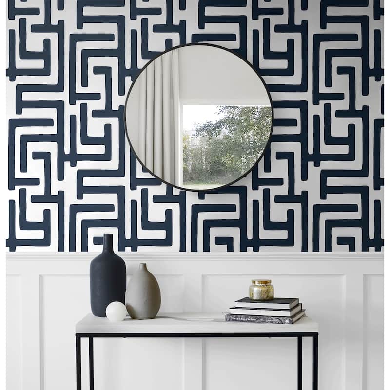 NextWall Graphic Maze Peel and Stick Wallpaper