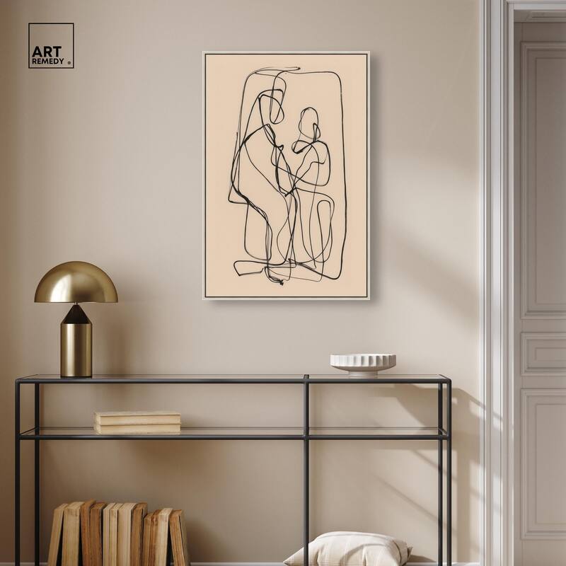 Embrace of Lines II Canvas by Art Remedy