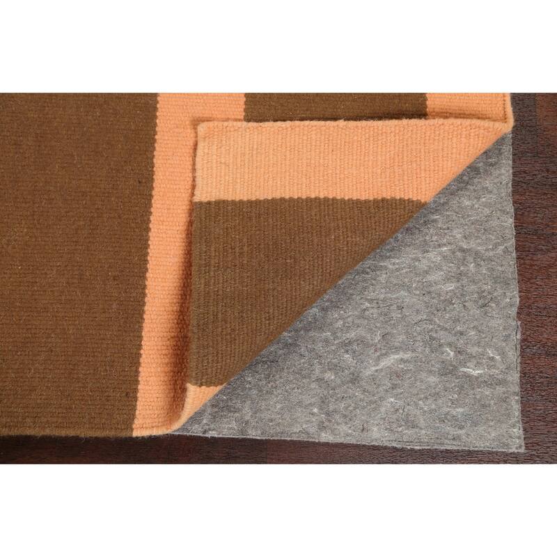 Stripe Modern Kilim Oriental Wool Area Rug Hand-woven Bedroom Carpet - 6'1" x 8'8"