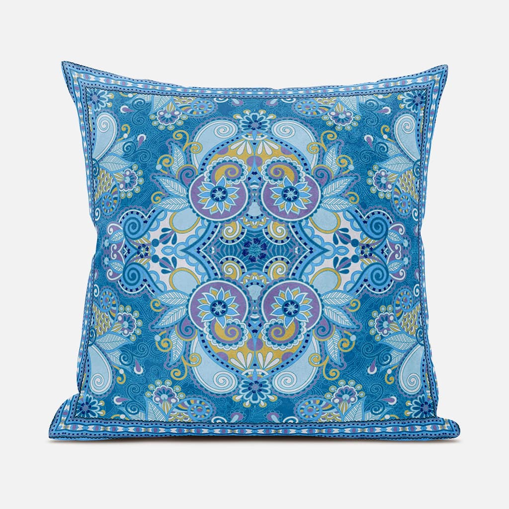 Amrita Sen Floral Paisley Indoor Outdoor Pillow Zip