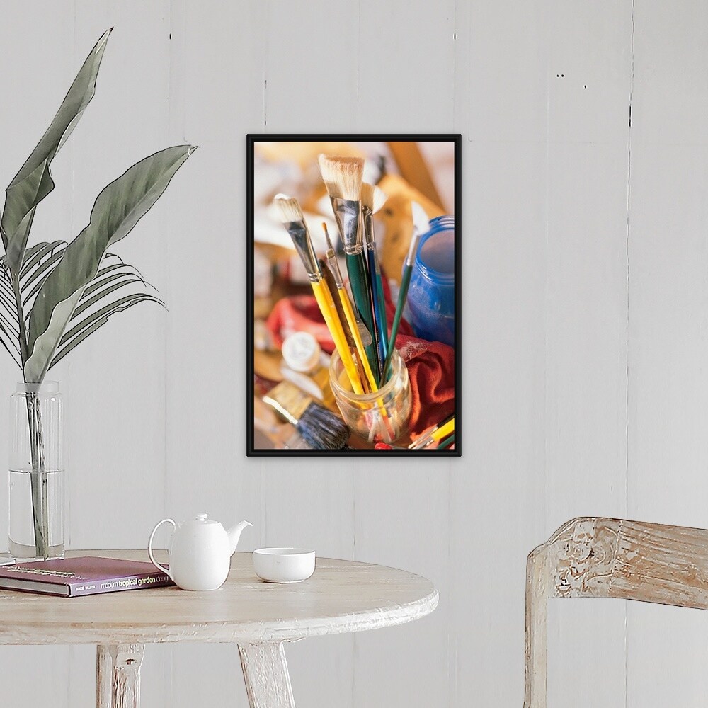 Shop Painting Supplies Black Float Frame Canvas Art Overstock