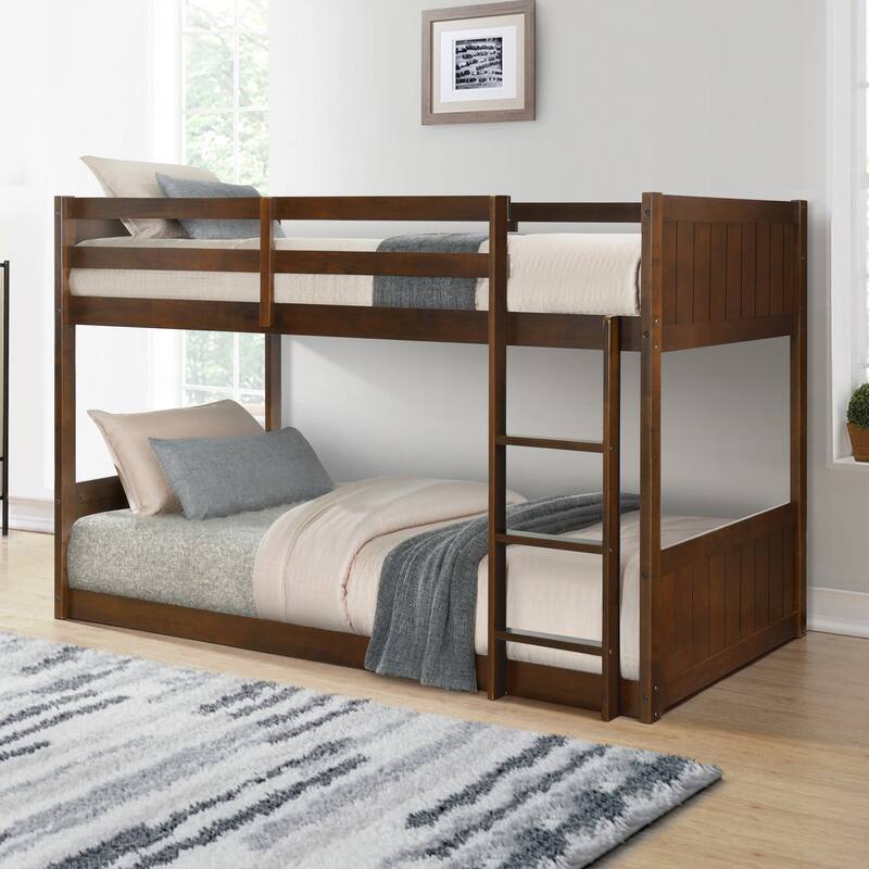 Delphia Low Profile Twin over Twin Bunk Bed - Espresso