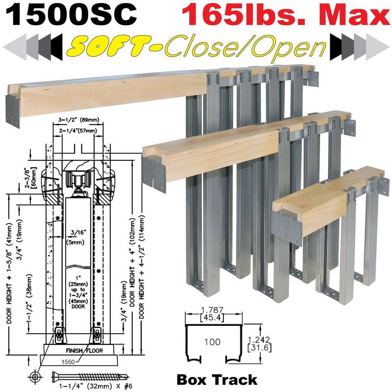 Johnson Hardware 153070SC 1500SC Kit 36" x 84" Soft-Close Pocket Door