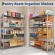 preview thumbnail 8 of 7, 4-Tier Wire Shelving Unit 47.2x17.7x70.9in Adjustable Heavy Duty Rack with Wheels NSF Chrome for Kitchen Garage