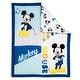 preview thumbnail 8 of 7, Lambs & Ivy Disney Baby Forever Mickey Mouse 3-Piece Blue Crib Bedding Set