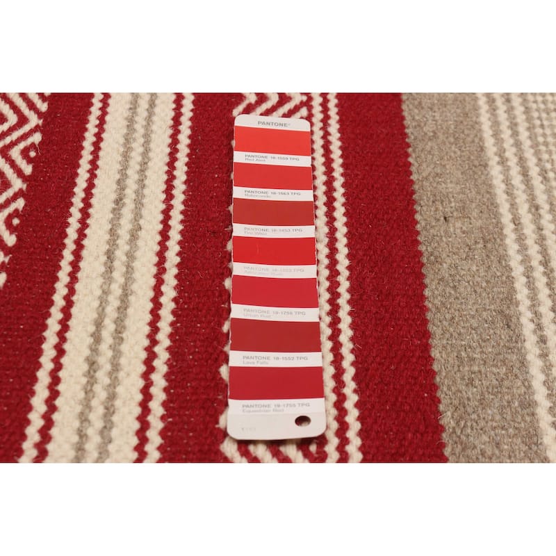 Boho Red Kilim 5'1" x 7'5" - 5'1 x 7'5