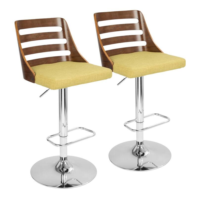 Carson Carrington Oglala Adjustable Bar Stool with Rounded Rectangle Footrest (Set of 2)