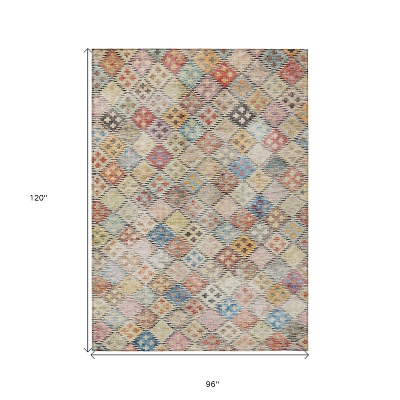 HomeRoots Geometric Transitional Rectangle Outdoor Rug