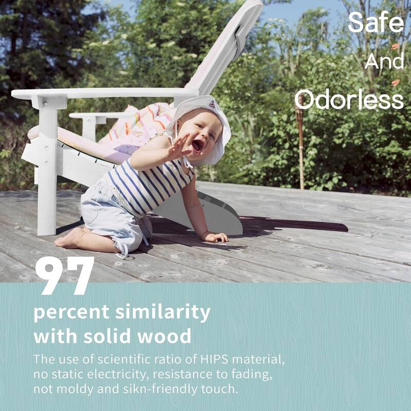 WINSOON All Weather HIPS Outdoor Plastic Adirondack Chairs