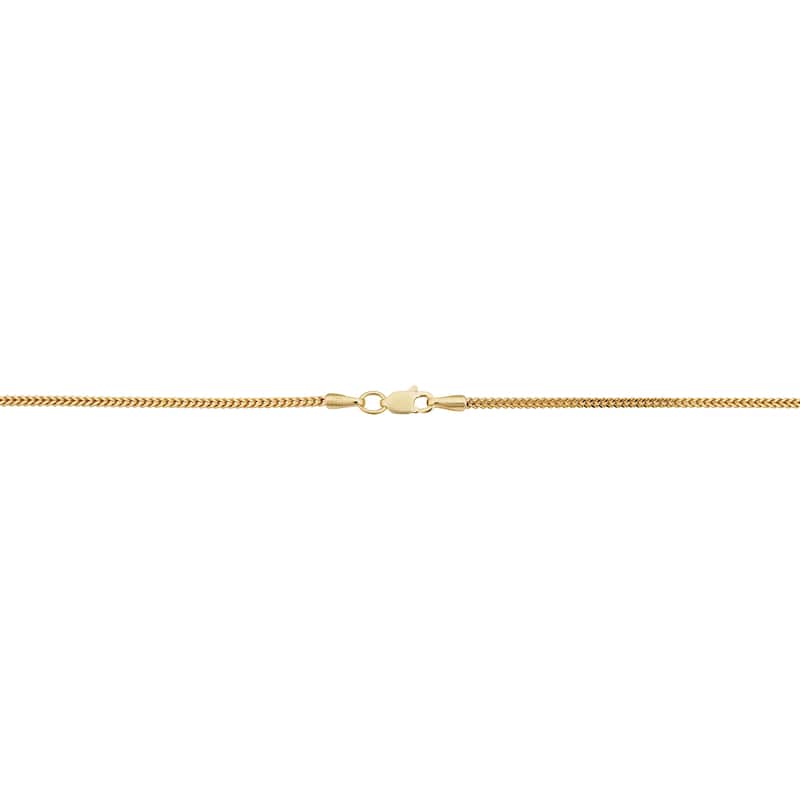 14k Yellow Gold 1.5 millimeter Franco Chain Necklace for Men and Women