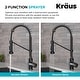 preview thumbnail 20 of 36, Kraus Bolden 2-Function 1-Handle Commercial Pulldown Kitchen Faucet