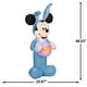 preview thumbnail 3 of 2, Gemmy Airblown Inflatable 4ft Mickey in Blue Bunny Suit Disney Easter Yard Decor